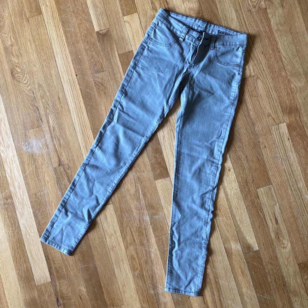 LF Carmar Shine Gray Metallic Stretch Skinny Jeans